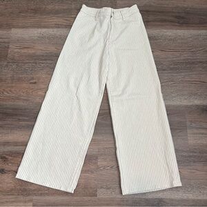 Universal Thread High-Rise Sailor Wide Leg Ankle Jeans - Cream Striped 6